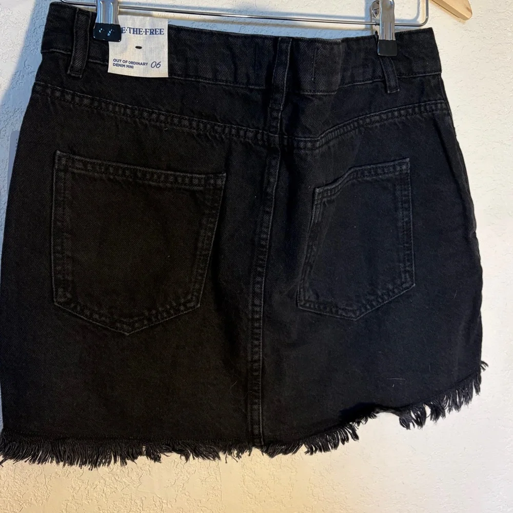 Free People We the Free Black Denim Skirt - Picture 3 of 5